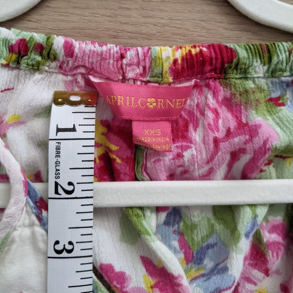 April Cornell XXS Floral Embroidery Detail Flowy Summer Dress Midi/Maxi - Picture 5 of 5